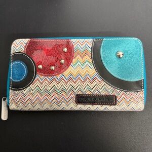 Cirque du Soleil Multicolor Zip-Around Wallet / Clutch